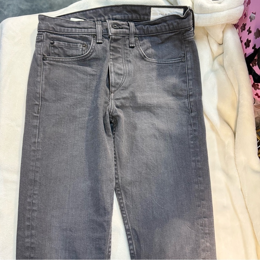 Rag & Bone Gray Straight Leg Pants